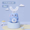 U-shaped Children's Toothbrush with Sonic Cleaning and Silicone Attachment