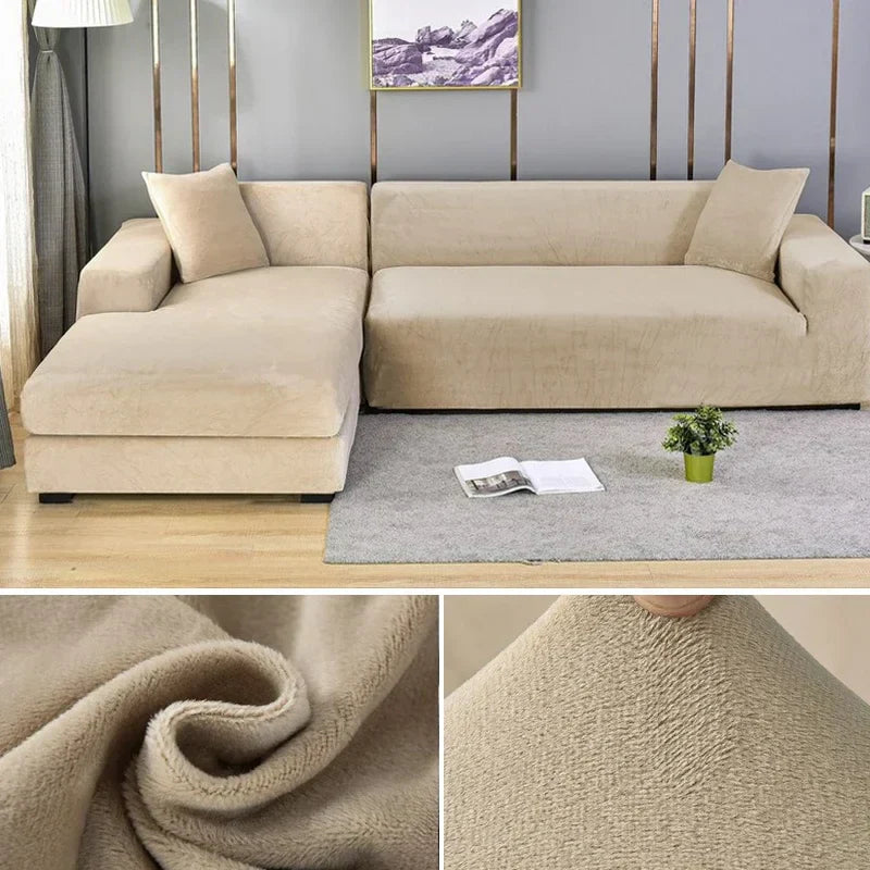 Stretch Velvet Sofa Cover with Luxurious Finish – Sofina