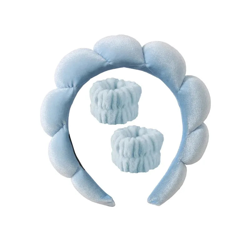 Plush Spa Headband & Wristband Set - Fluffiea