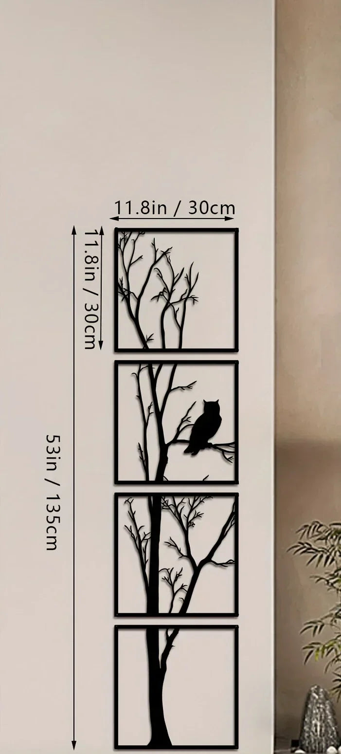 Wall Decoration Tree and Owl - Minimalistic and Stylish