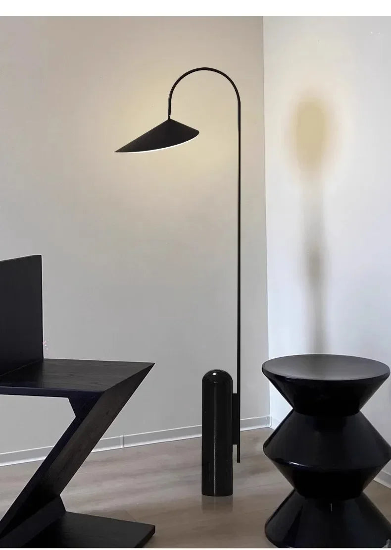 Nordic Arum | Floor Lamp Scandinavian Design | Marble Base | Dimmable LED | Stylish Minimalist Lighting | Easy Assembly