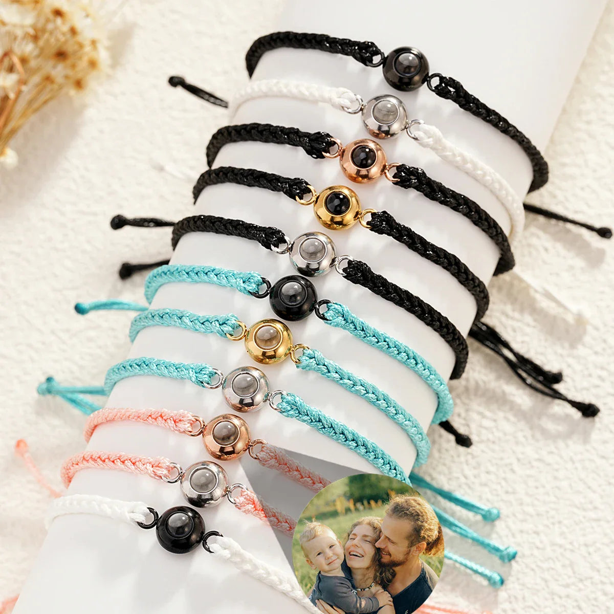 LuxeView Memory Projection Bracelet | Stylish photo wristband with advanced image display