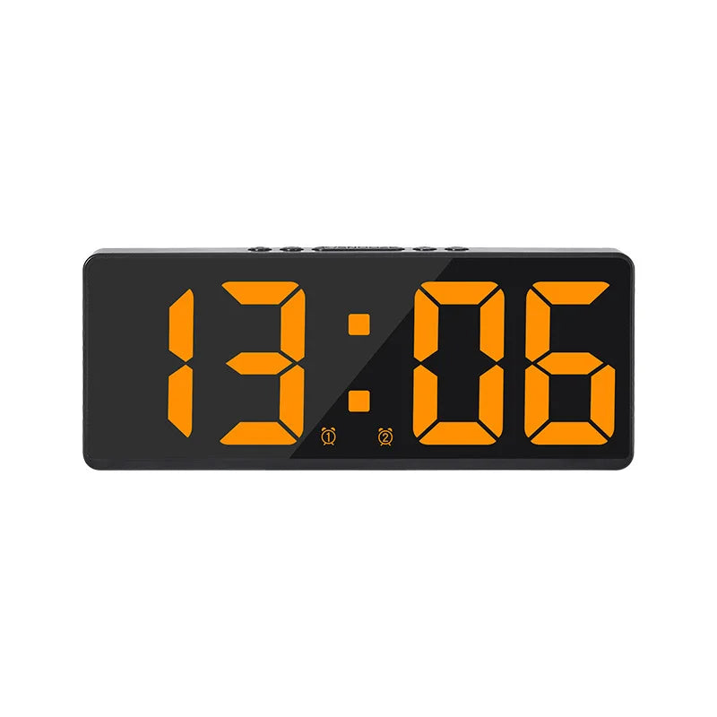 Simple LED Clock Colourful Light Temperature Calendar Alarm Clock Creative Clock