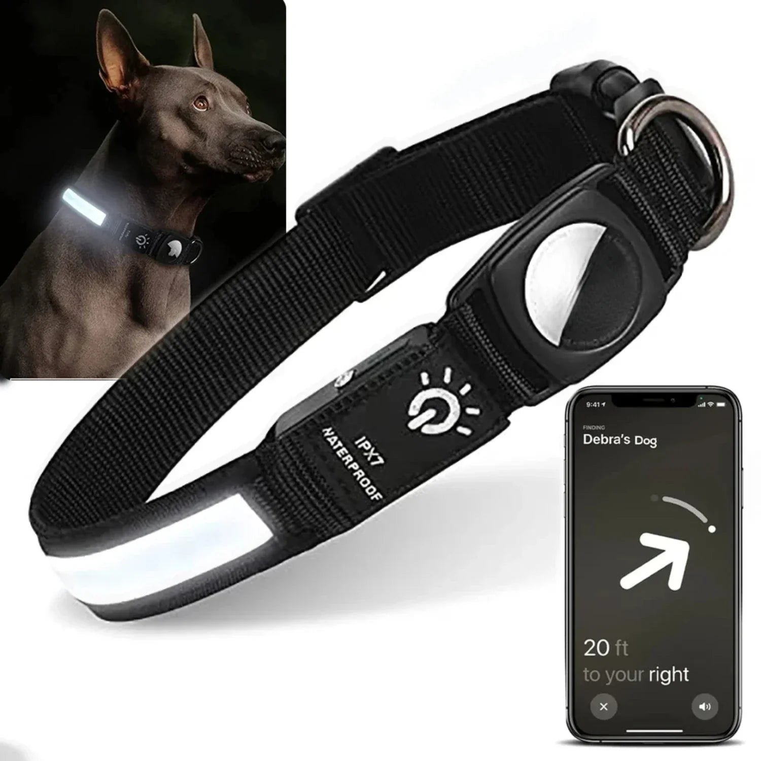 GlowTrack - GPS LED Dog Collar