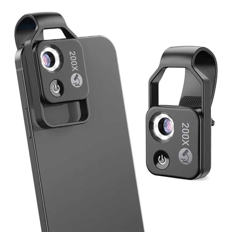 VisionScope Mobile Microscope | High-Resolution 200x Clip-On Lens for Smartphones