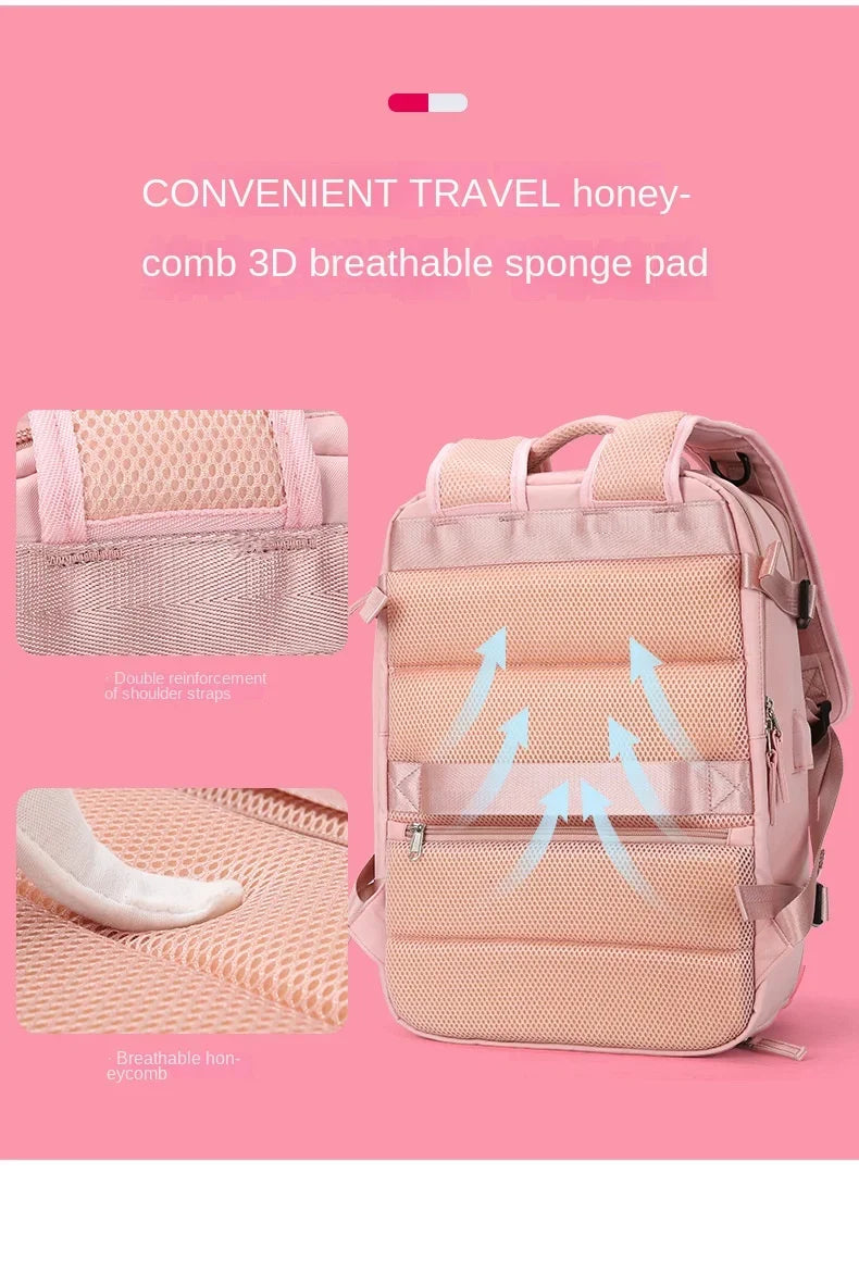 Travel Carry-On Backpack with Shoe Compartment