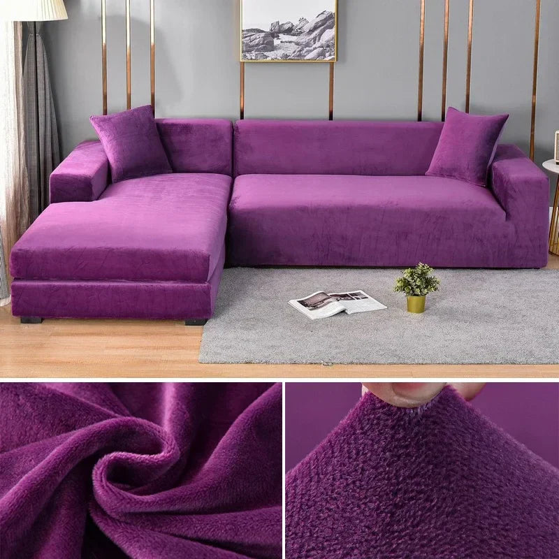 Stretch Velvet Sofa Cover with Luxurious Finish – Sofina