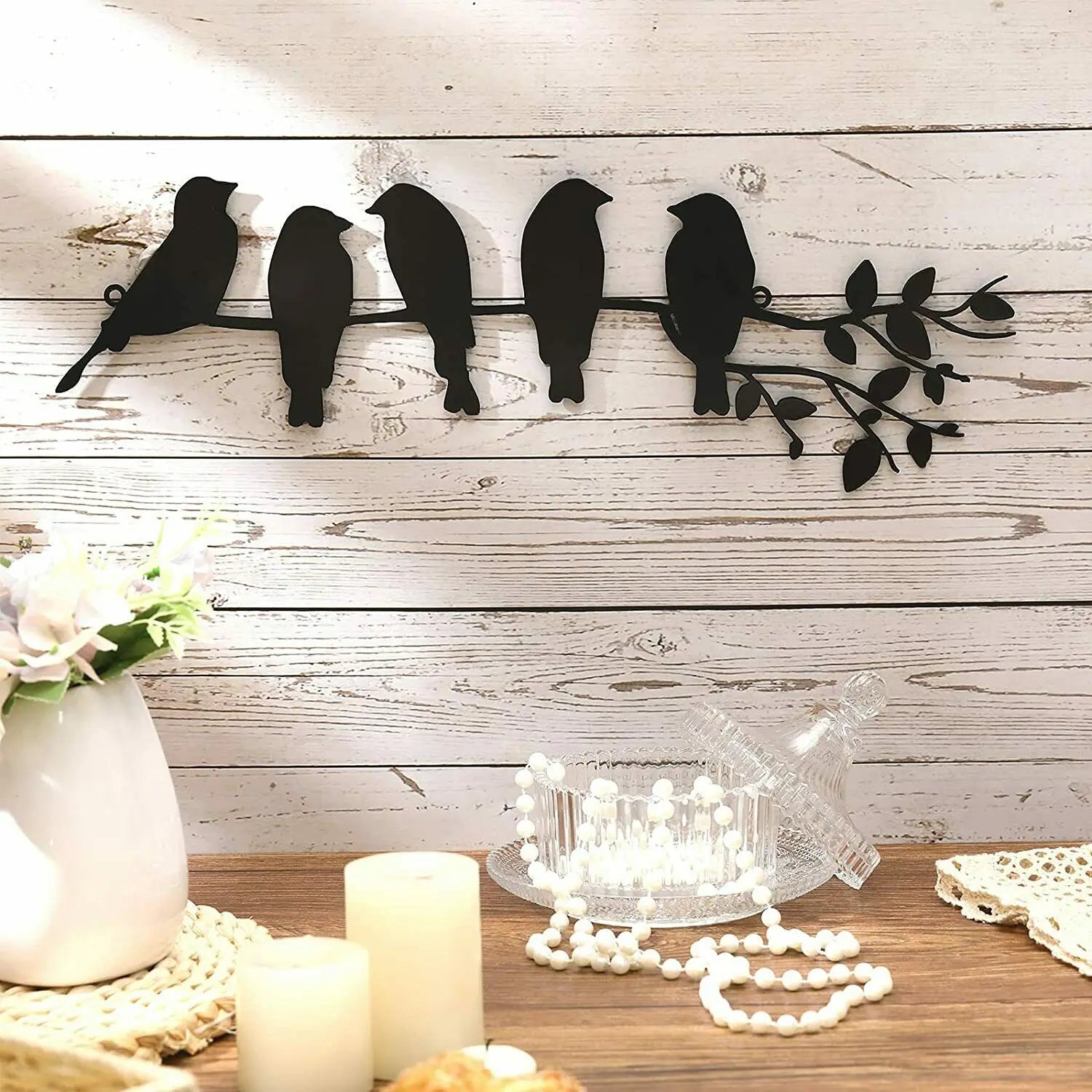 Birdsong Wall Decoration – Atmospheric Sitting Birds