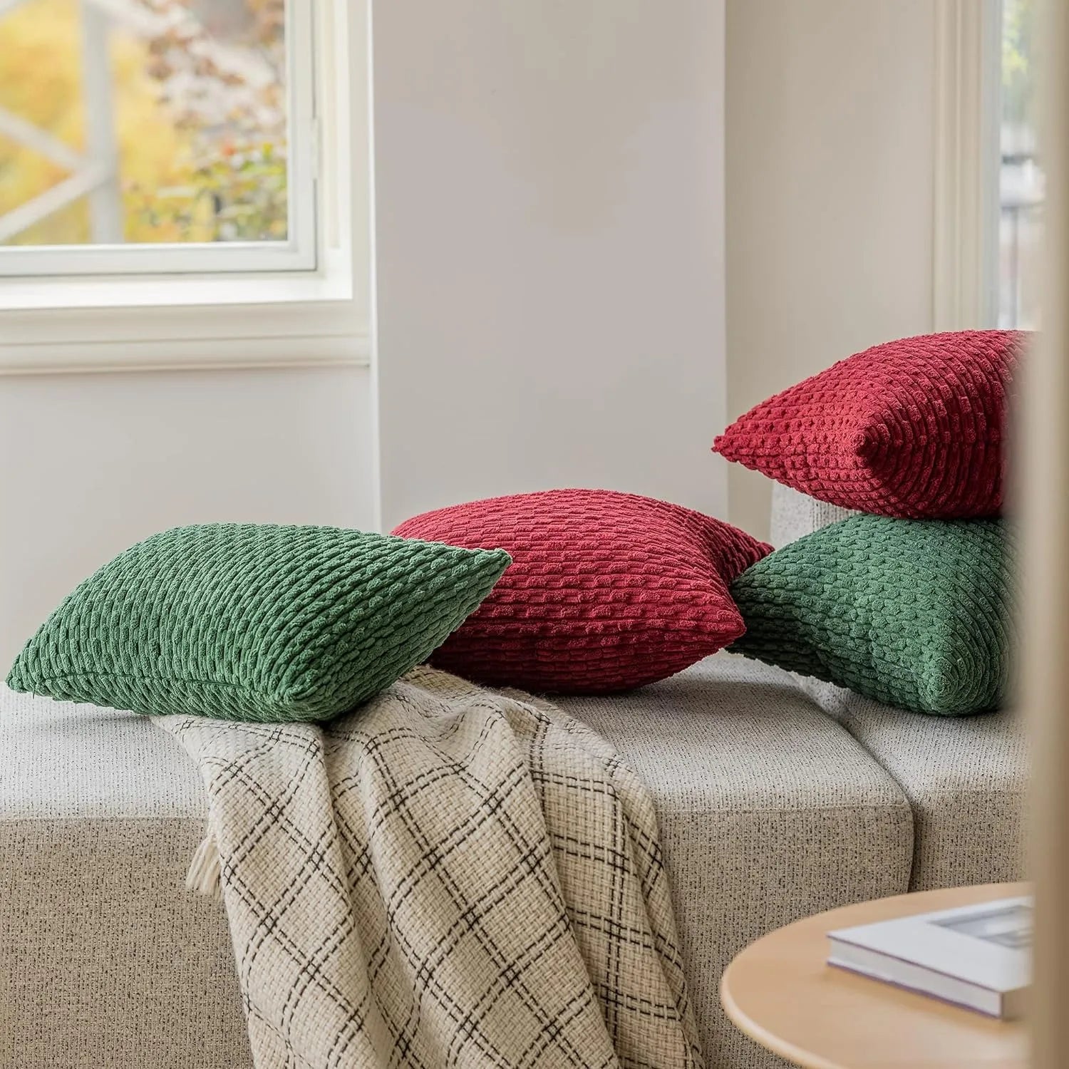 Corduroy Cushion Covers in Boho Style – Velvia