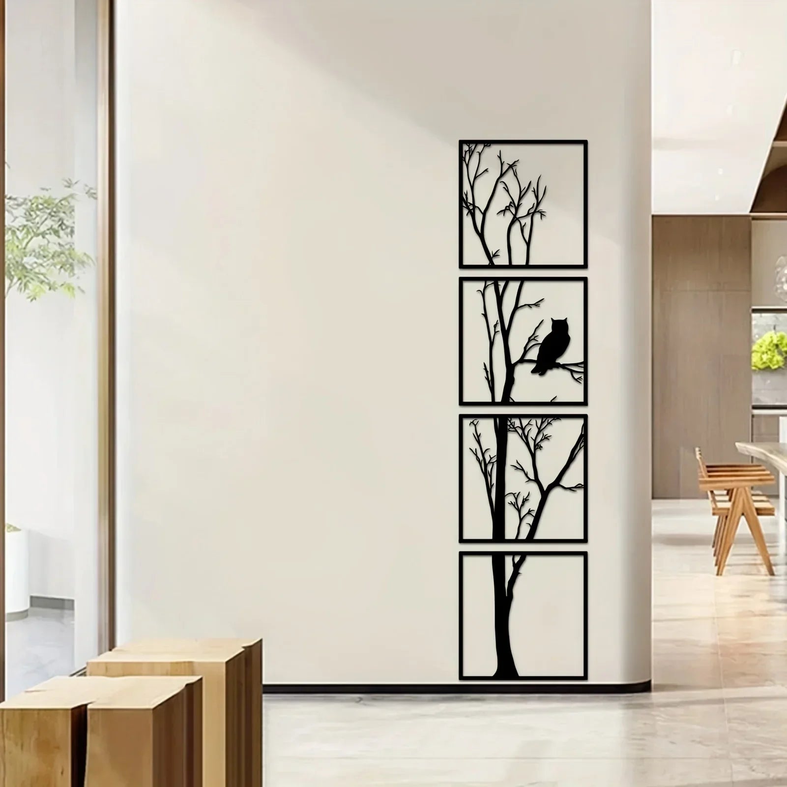 Wall Decoration Tree and Owl - Minimalistic and Stylish