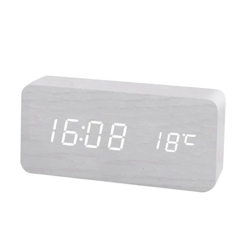 Sandsberg Wooden Digital Clock | LED Display | Modern Design | Silent | Eco-Friendly