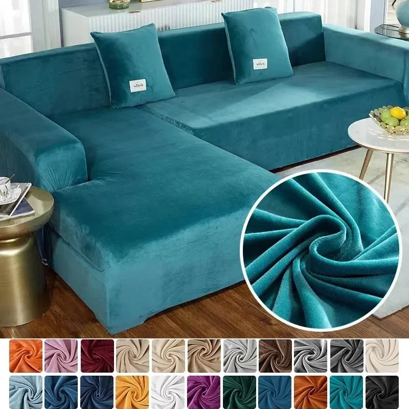Stretch Velvet Sofa Cover with Luxurious Finish – Sofina