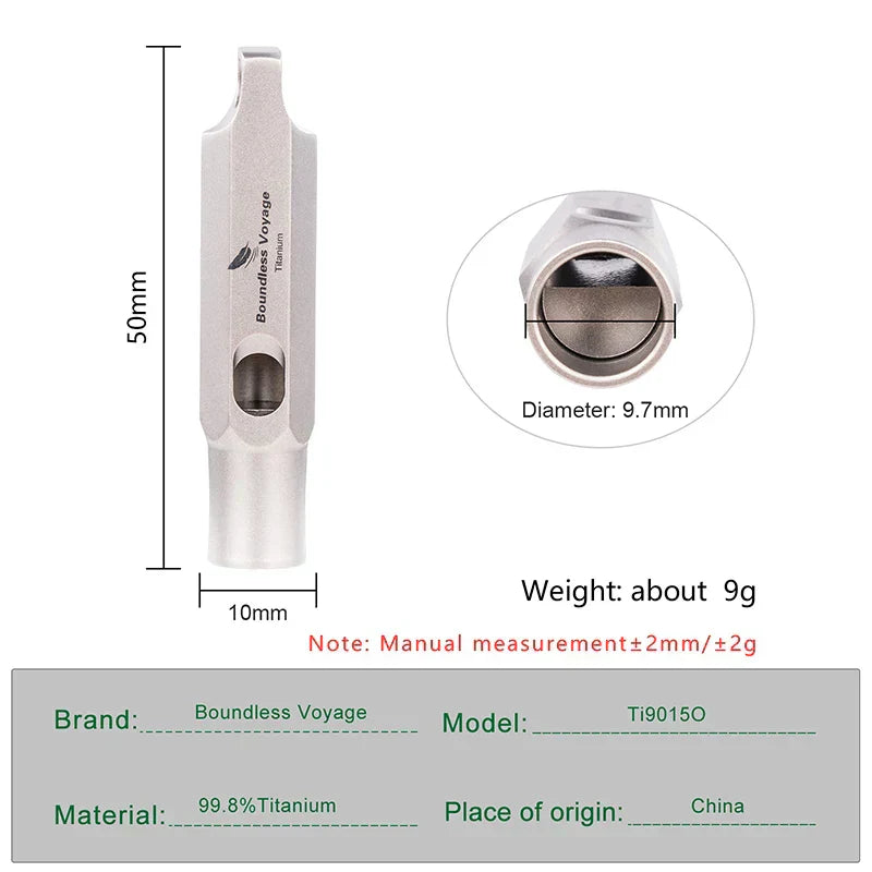 Master Your Safety: Original Boundless Voyage Titanium Whistle - Your Essential Companion for Emergencies, Survival, and Adventure