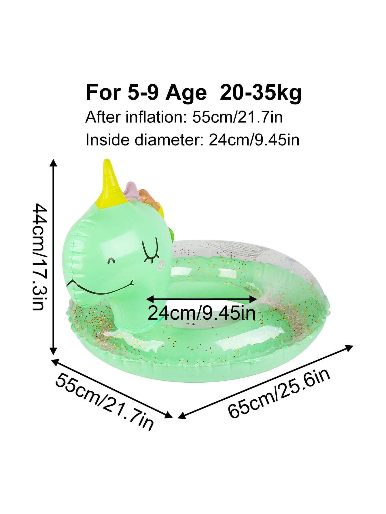 Inflatable Swim Ring for Children – Dino Swim Ring for Summer Fun and Pool Activities