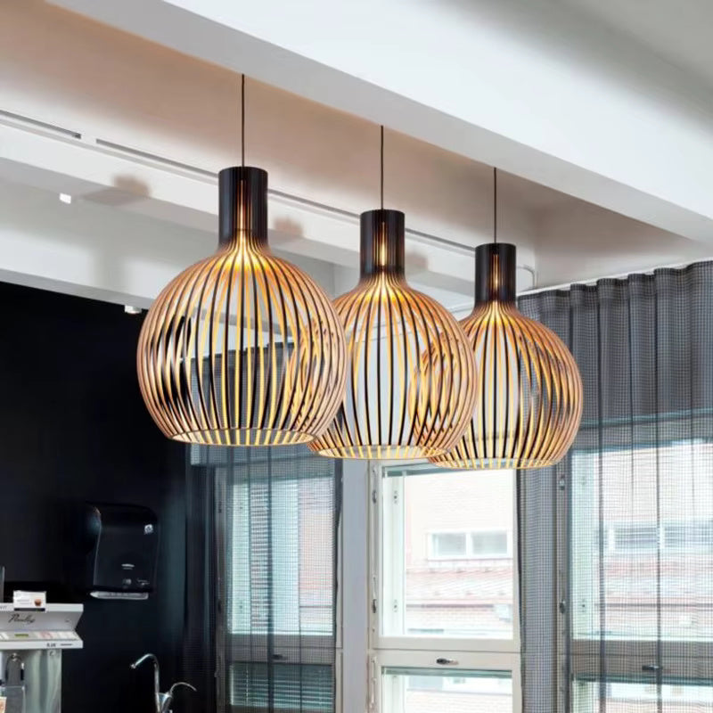 Natura Orb Pendant Lamp – Organic Wooden Design for Cosy Interiors