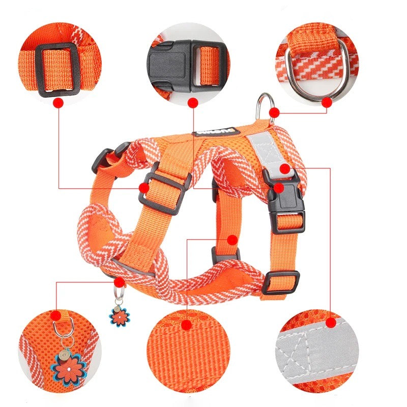 Reflective Harness and Lead Set for Small Dogs - AirFlex