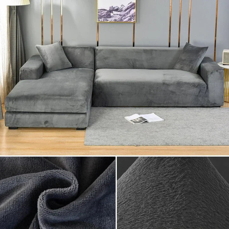 Stretch Velvet Sofa Cover with Luxurious Finish – Sofina