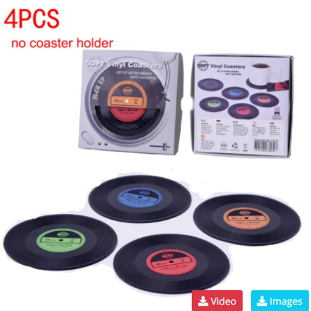 Retro Vinyl Coasters Set - Protect Your Furniture with Musical Style