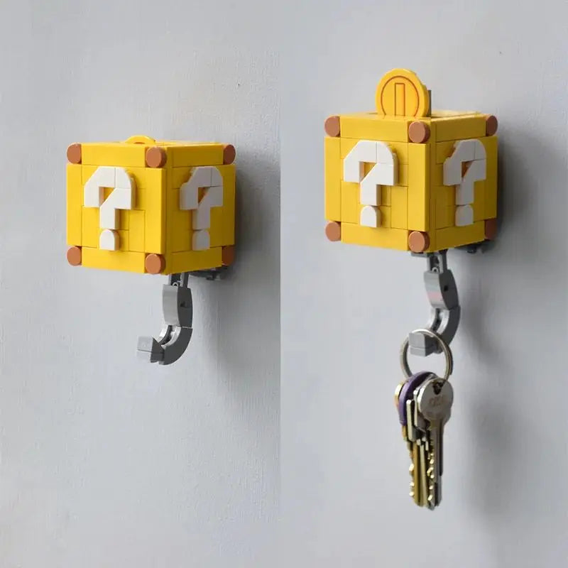 Coin-Shaped Building Blocks Keyring - Creative and Personal