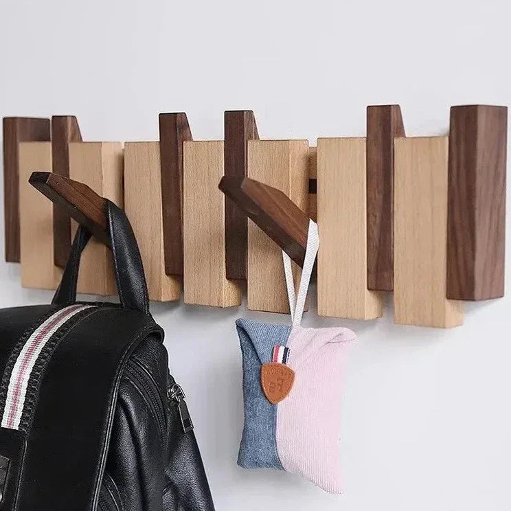 OpulenceHook Magnetic Wall Hanger | Elegant wooden hooks for stylish entryway storage
