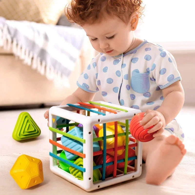 Sensory Shape Cube Play Set – Development of Motor Skills for Babies