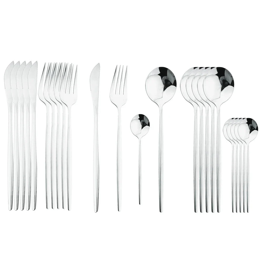 Golden Luxury Cutlery Set - For an Elegant Table Setting