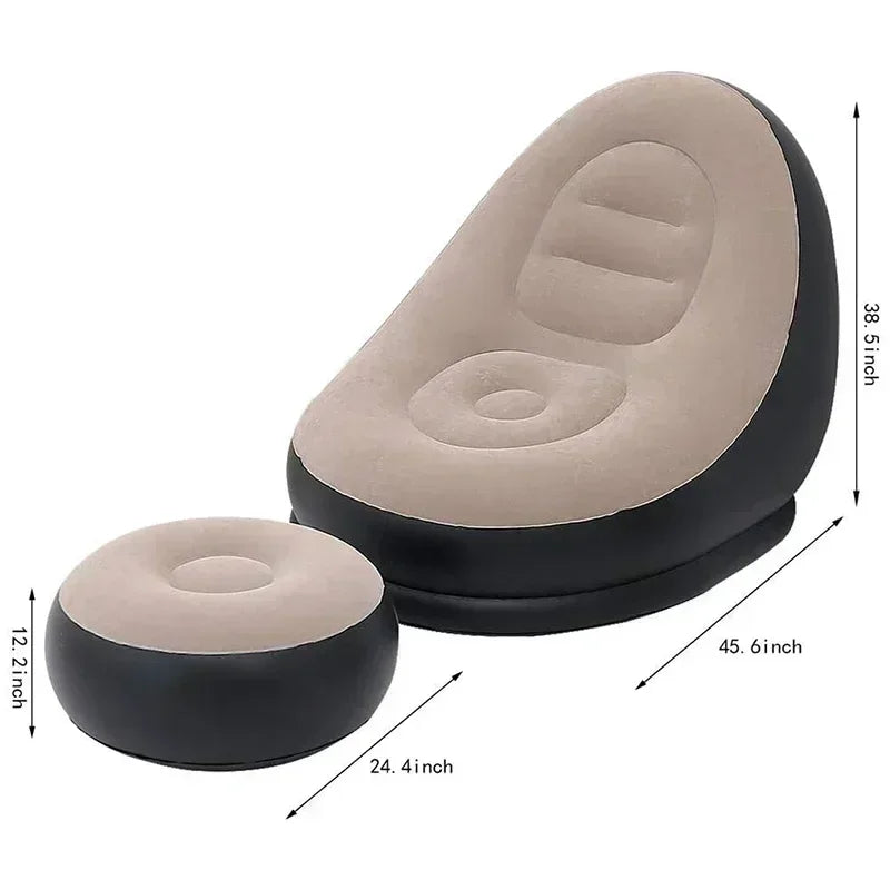 Inflatable Lazy Couch – Comfortable Foldable Sofa for Indoor and Outdoor Use