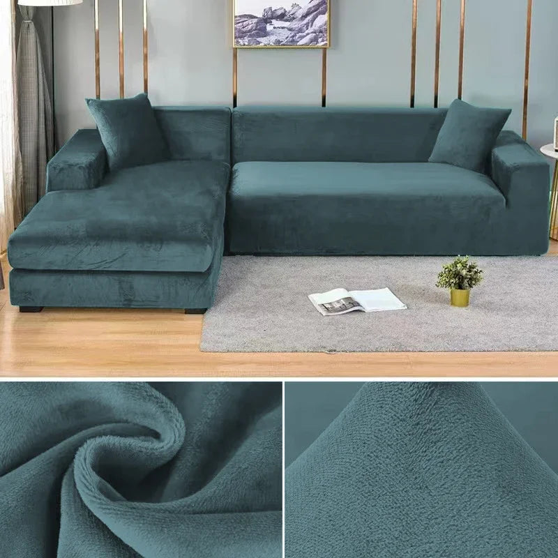 Stretch Velvet Sofa Cover with Luxurious Finish – Sofina