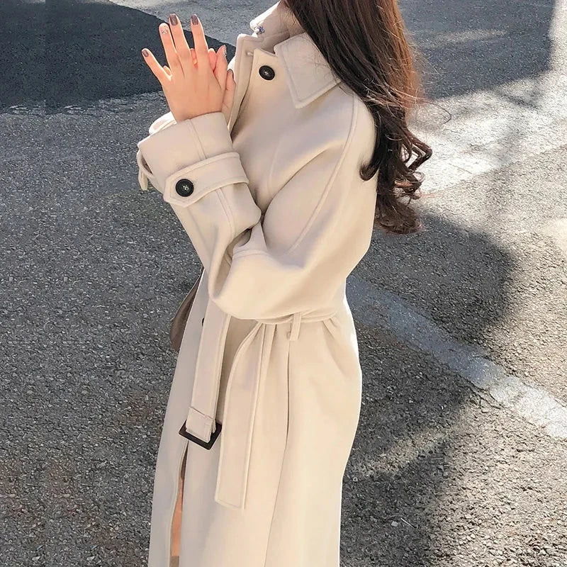 Elegantherm Wool Coat | Timeless Korean Fashion for Ultimate Winter Warmth