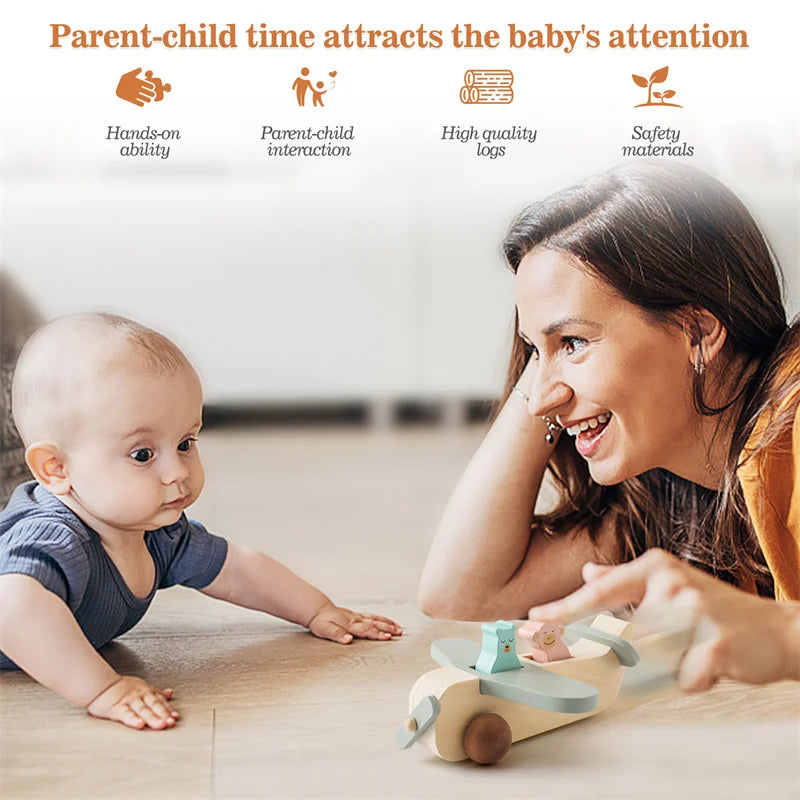 Creative Wooden Airplane Toy – For Hours of Playful Fun