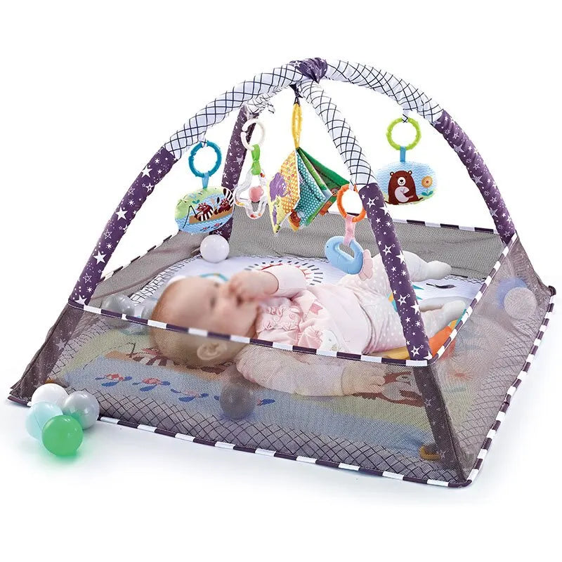 Baby Play Mat with Fitness Frame – Educational & Soft Canvas – CE Certified – Activity Mat for Newborns & Toddlers