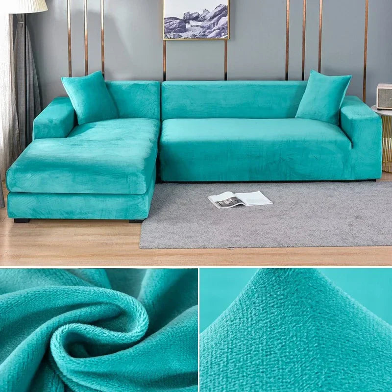 Stretch Velvet Sofa Cover with Luxurious Finish – Sofina