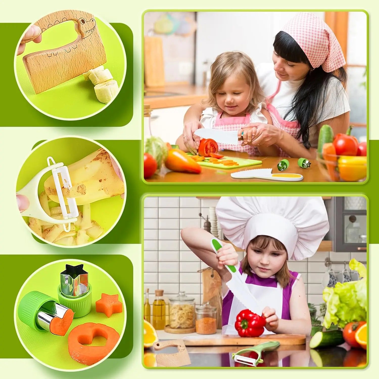 Cheerful Children's Kitchen Set - Creative Cooking for Young Chefs