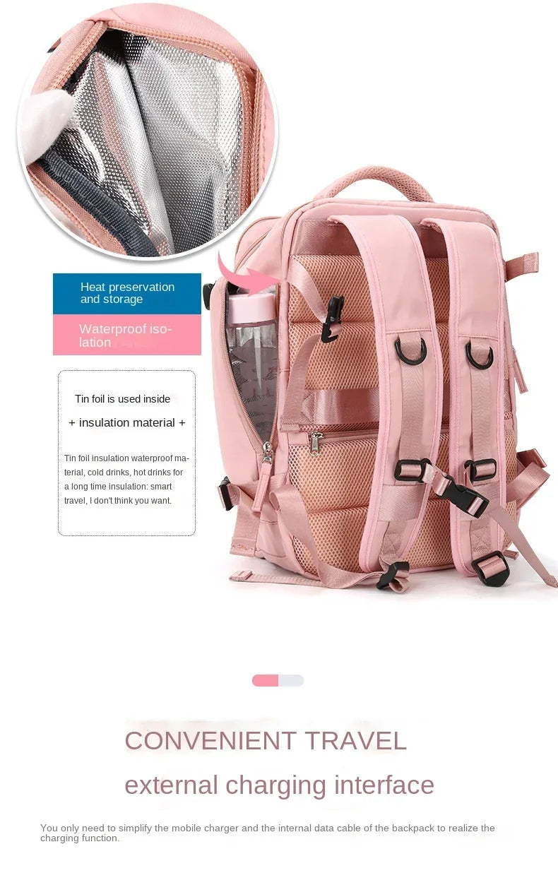 Travel Carry-On Backpack with Shoe Compartment