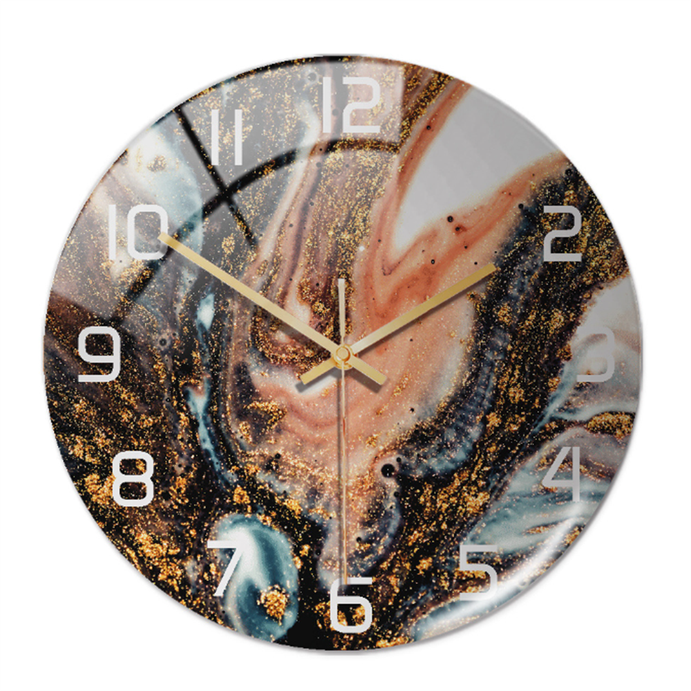 Stylish Wall Clock with Marble Effect – MarbleTime