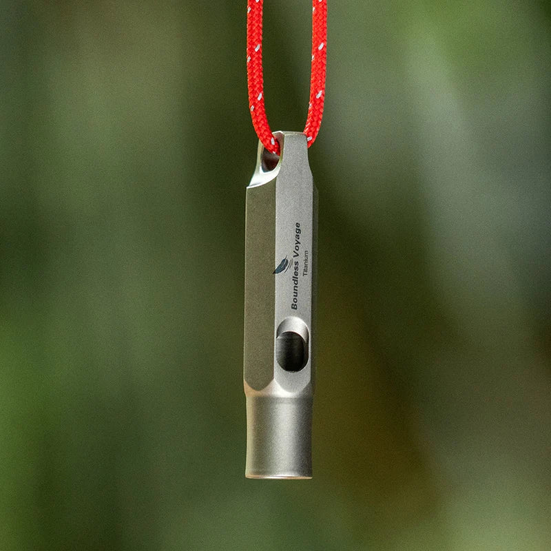 Master Your Safety: Original Boundless Voyage Titanium Whistle - Your Essential Companion for Emergencies, Survival, and Adventure