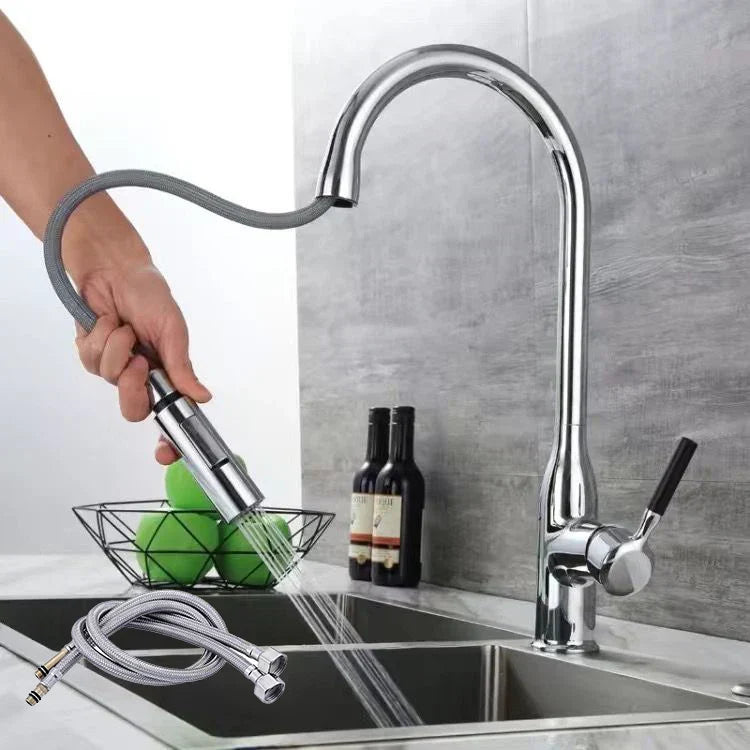 SteelFlow – Kitchen Mixer Tap with Pull-Out Hand Shower