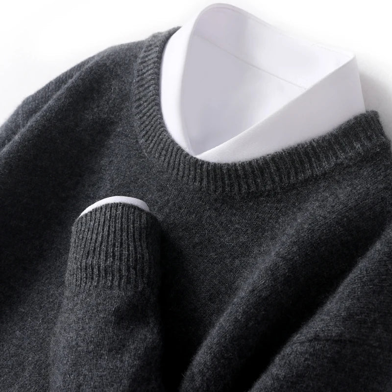 Cameron - Men's Merino Wool Crewneck Sweater