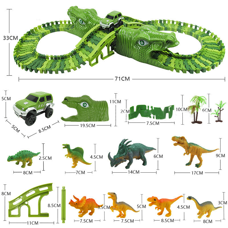 DinoTrack - Dinosaur Toy Set - 360-Degree Track