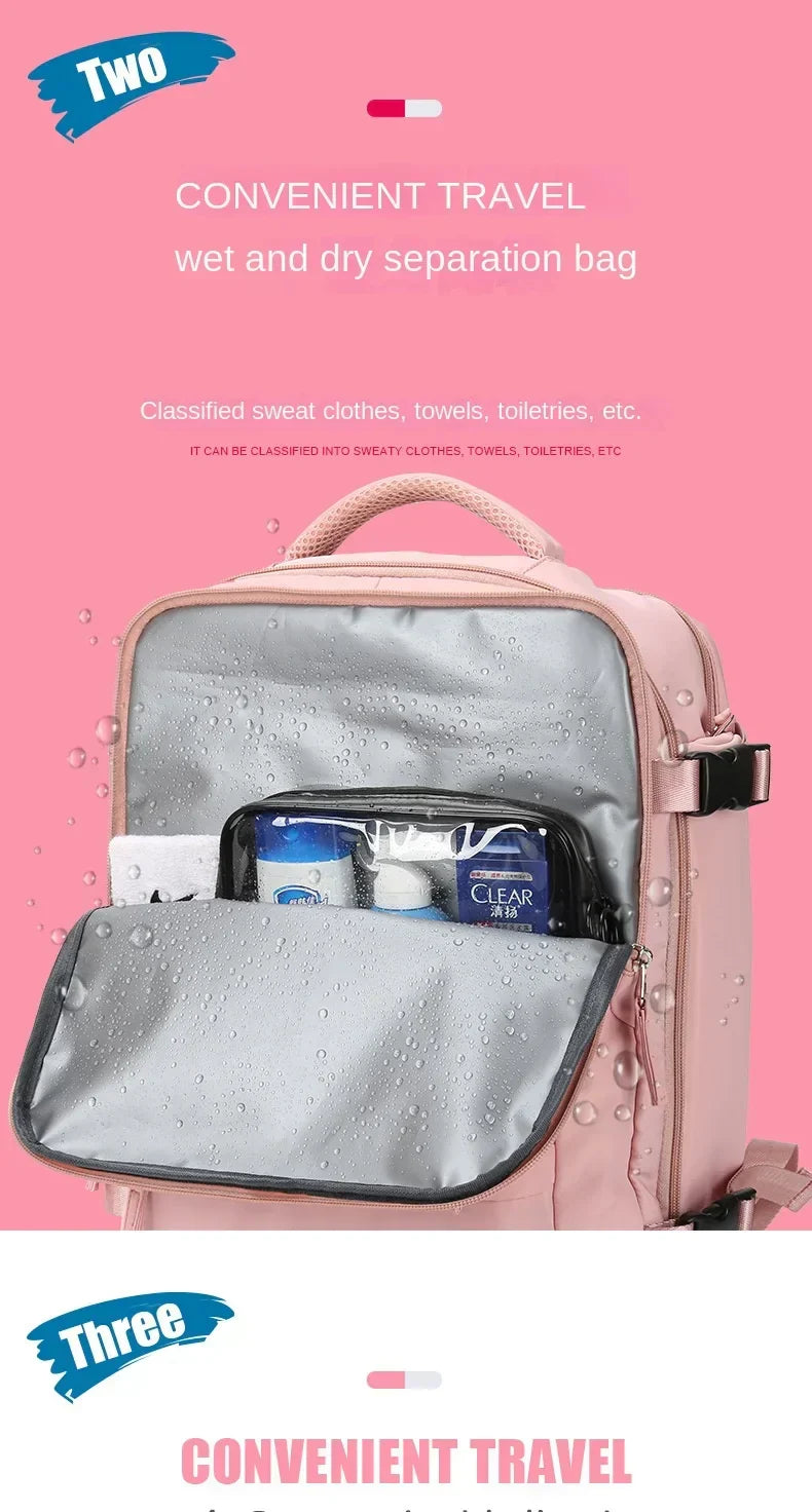 Travel Carry-On Backpack with Shoe Compartment