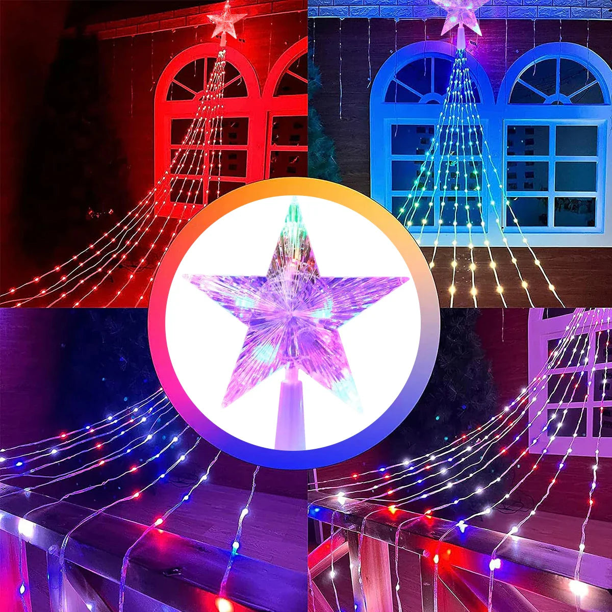 Solar-Powered Christmas Tree Lights - Dazzling Decoration for a Magical Christmas Experience