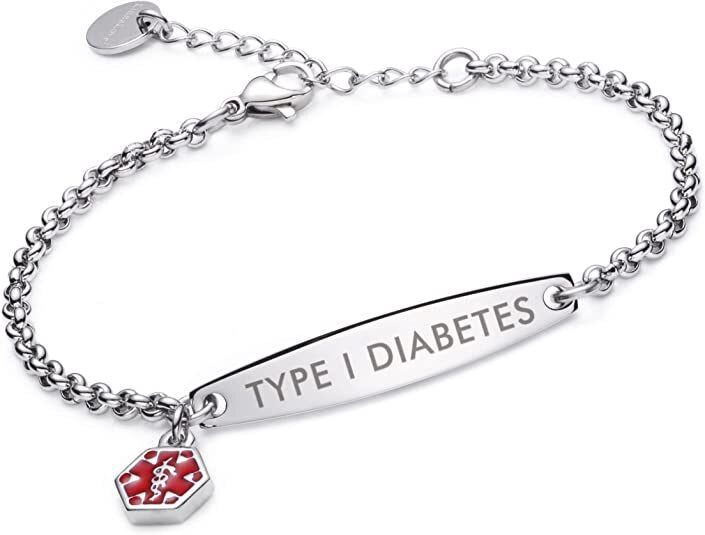 Medical Alert BraNobleCarecelet | Handcrafted Safety Band with Custom Engraving for Diabetes