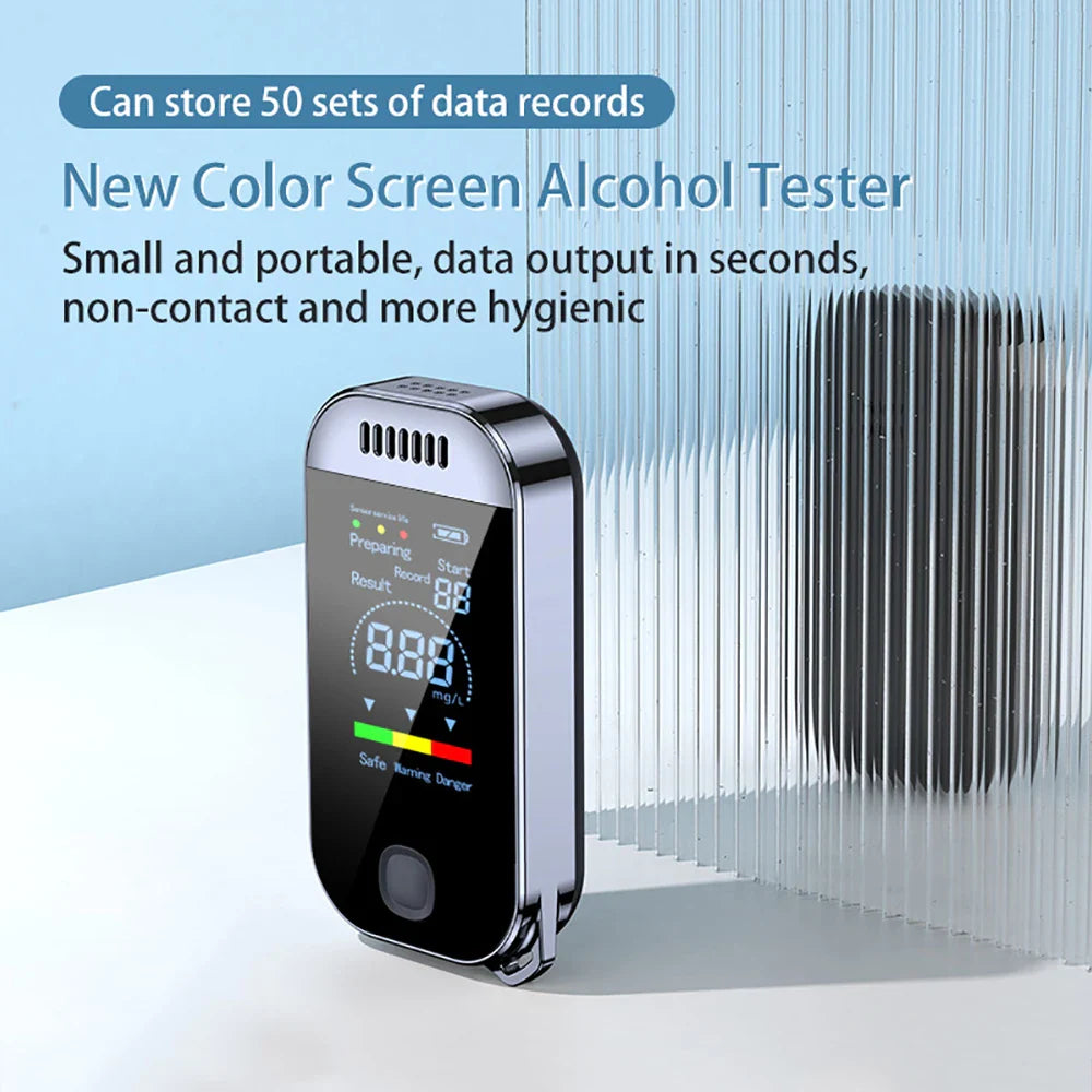 Digital Breath Alcohol Tester Keychain – Professional Breath Test with LCD Screen