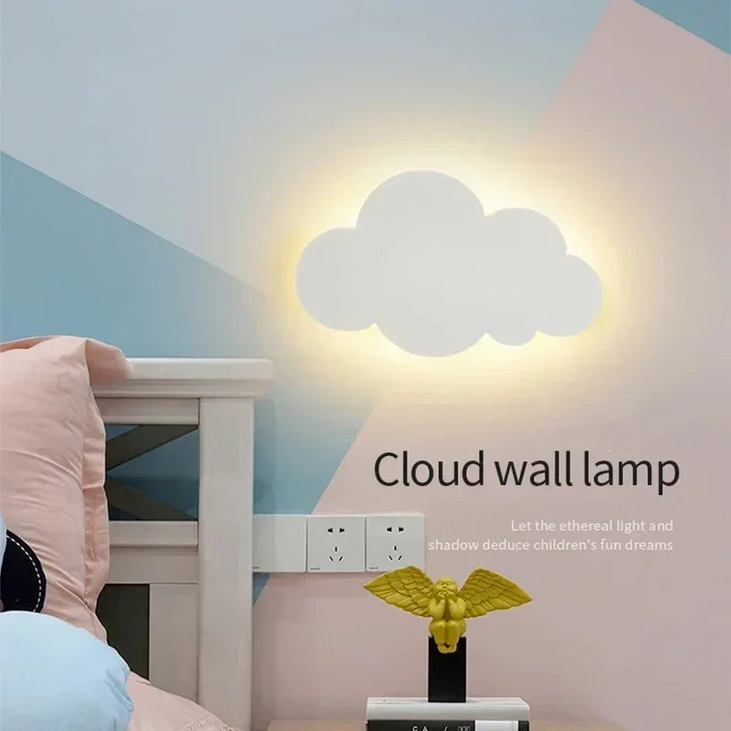 LED Cloud Wall Lamp – 3-Colour Dimming Modern Wall Lighting for Bedroom, Living Room and Nursery Décor