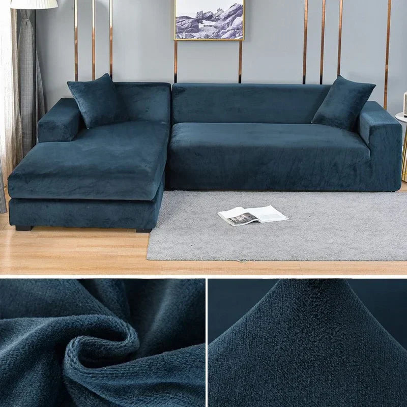 Stretch Velvet Sofa Cover with Luxurious Finish – Sofina