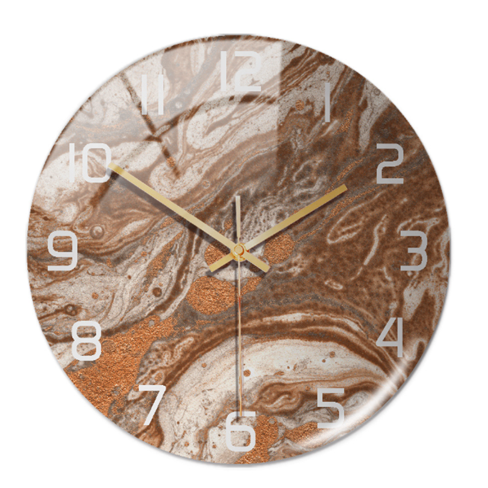 Stylish Wall Clock with Marble Effect – MarbleTime