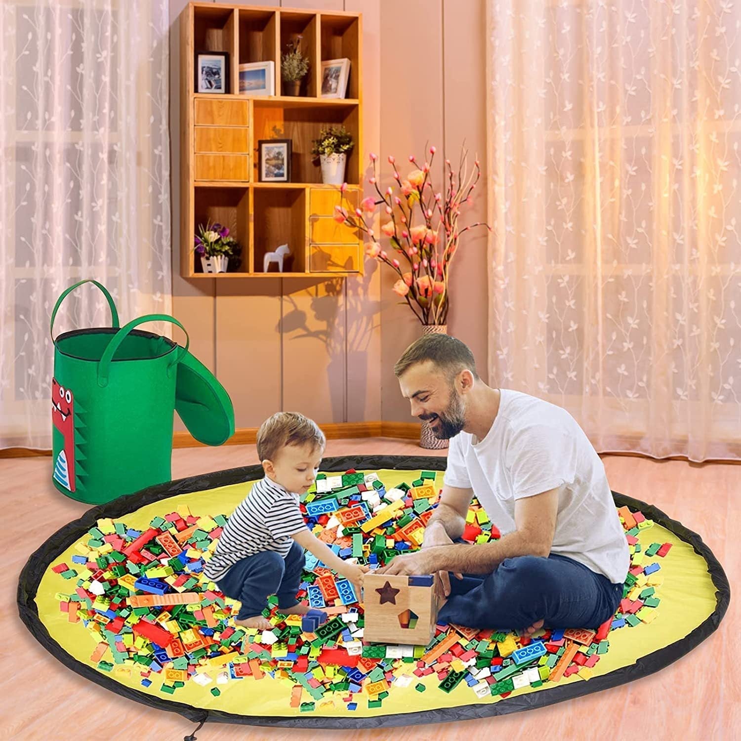 Play Mat & Storage Basket in One - Lino