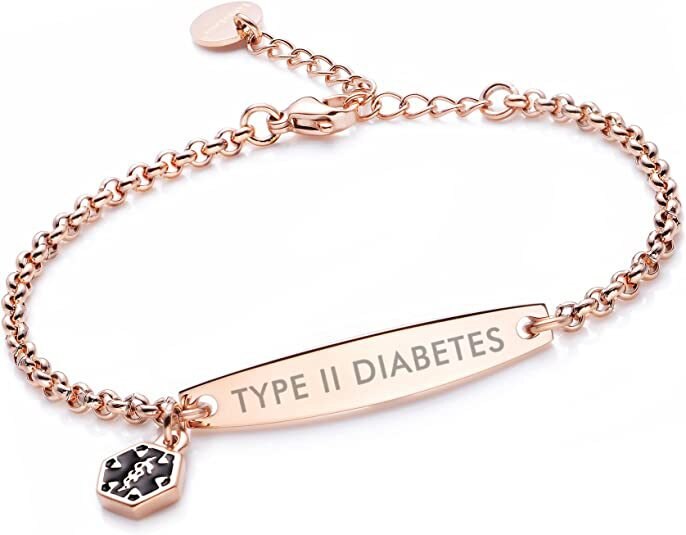 Medical Alert BraNobleCarecelet | Handcrafted Safety Band with Custom Engraving for Diabetes