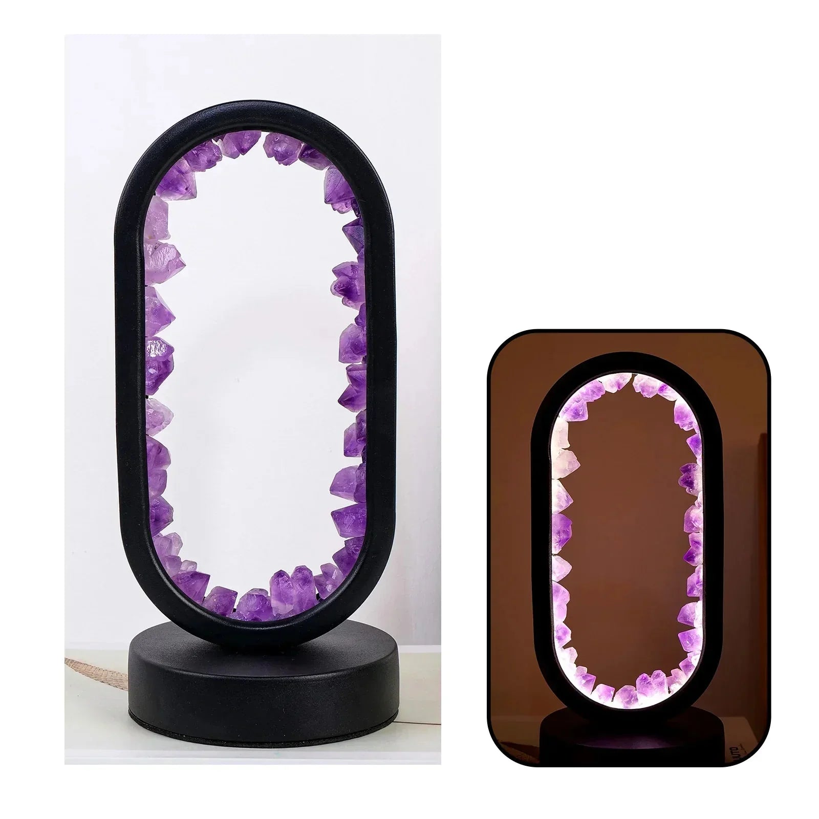 Elegant Amethyst Crystal Lamp – Ambient LED Lighting for Relaxation