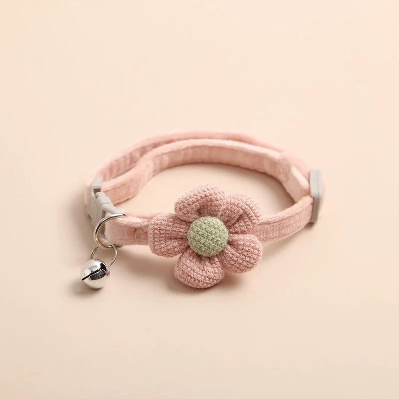 Adjustable Cat Collar with Flower - FlowerCharm